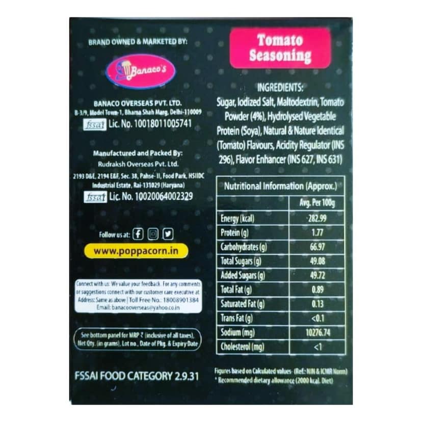 POPPACORN Seasoning Mix Pack, Cheese, Tomato, Peri Peri Flavours, 15 Sachets (5 Pouches Each) view 6