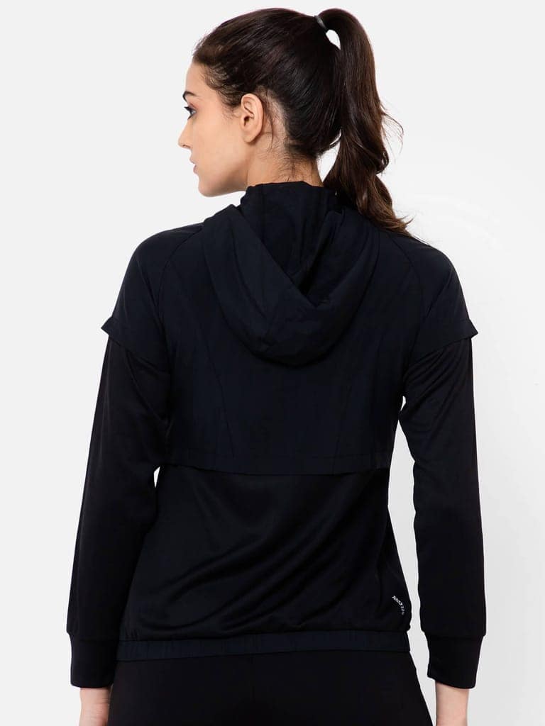 Asnee Women Polyester Black Jacket view 4