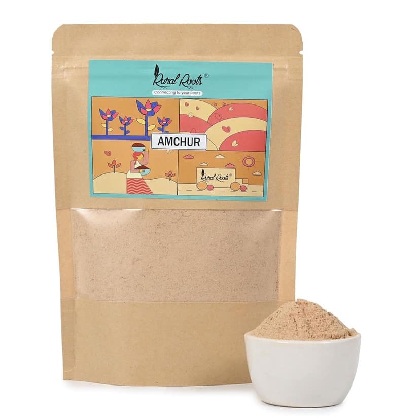 Rural Roots Amchur Powder - 200 Gram | Vegetable Masala | Sun-Dried Raw Mango Spice for Tangy Taste | Organic Dry Mango Powder | Khatai 100% Vegan, Gluten Free & No Preservatives view 3