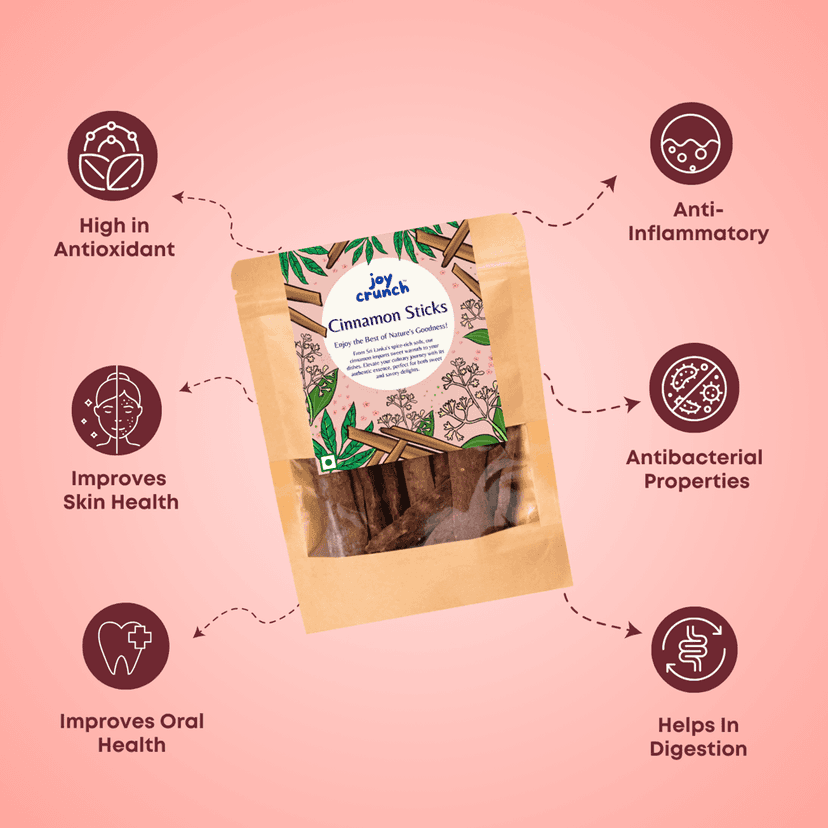 Joy Crunch Premium Cinnamon Stick 100g | Srilankan Cinnamon Sticks Original | Antioxidant Rich | Unpolished Dalchini Cinnamon Stick view 3