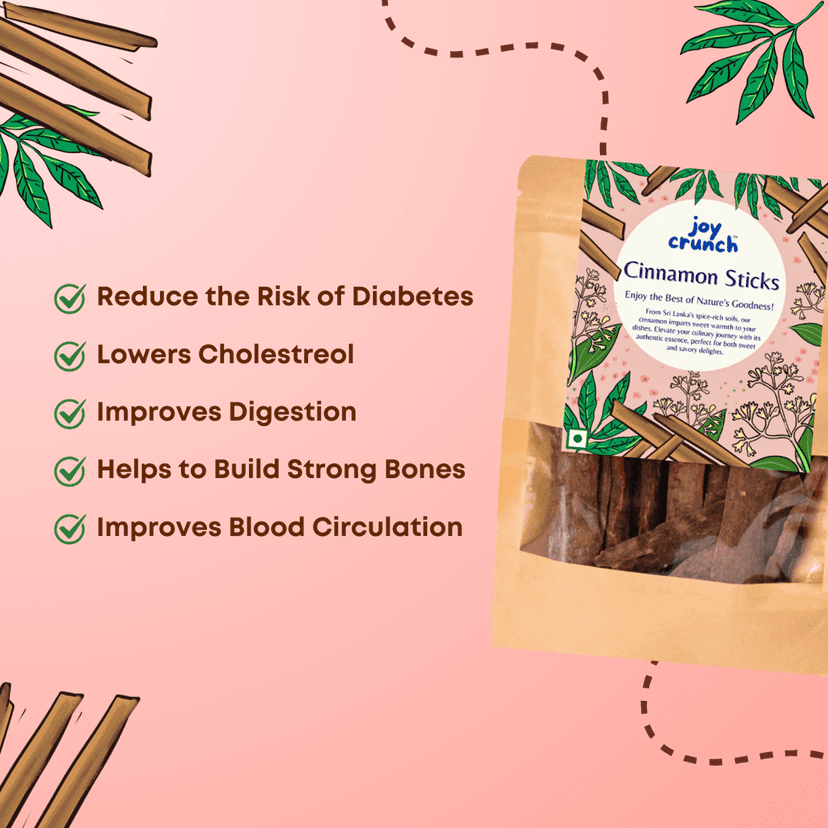 Joy Crunch Premium Cinnamon Stick 100g | Srilankan Cinnamon Sticks Original | Antioxidant Rich | Unpolished Dalchini Cinnamon Stick view 5