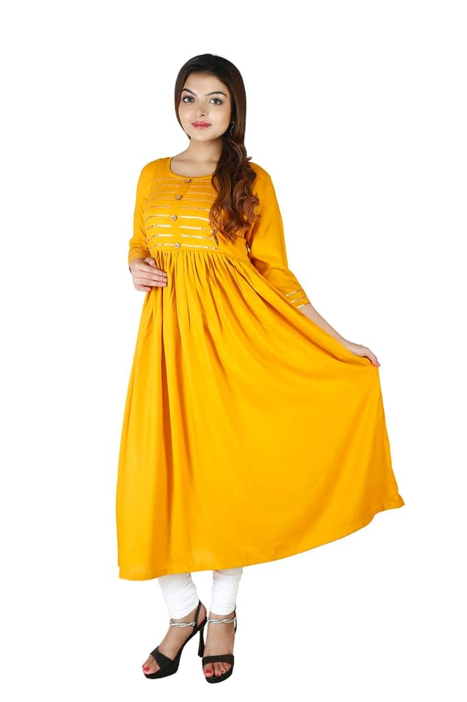 MAHIRA 'S COMFORT Maternity Gown: Stylish Rayon Feeding Kurti for Pregnancy and Breastfeeding view 3