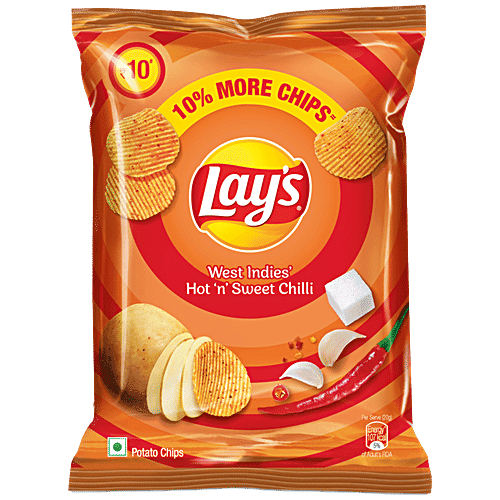 Lay’s West Indies’ Hot ‘N’ Sweet Chilli Potato Chips - 52 g