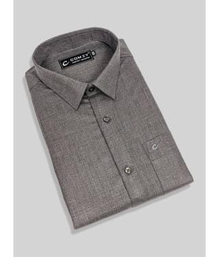 Comey Cotton Blend Regular Fit Full Sleeves Men's Formal Shirt - Brown ( Pack of 1 )