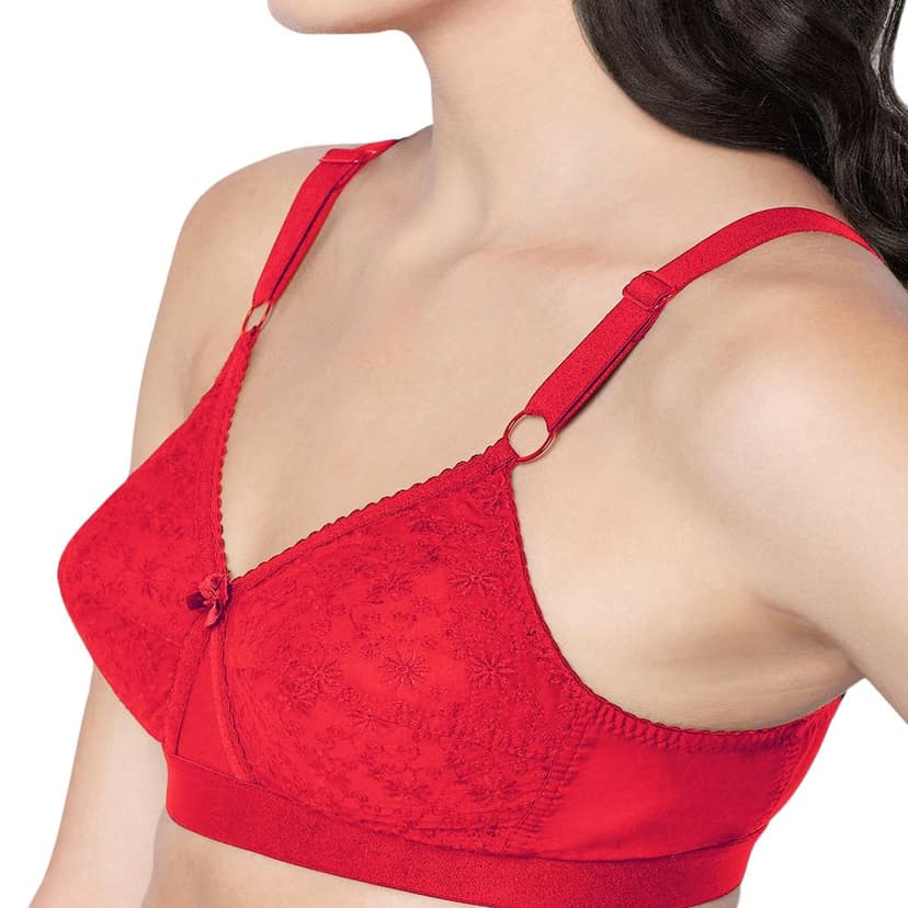 Bodycare 100% Cotton Lightly Padded Non wired Tshirt Bra-Pack of 3 view 6
