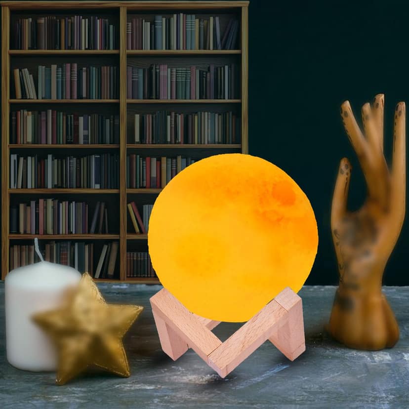 Moon Light Lamp | Moon Lamp | Moon Light | Personalised Moon Lamp | 3D Moon Lamp | Moon Night lLght | Led Moon Light | Moon Floor Lamp | Aesthetic Moon Lamp view 4