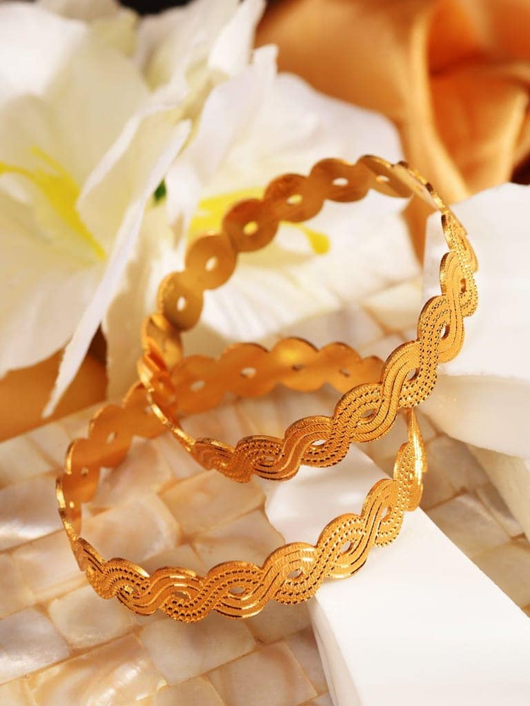 Set of 2 Gold Plated Filgree Handcrafted Bangles view 2