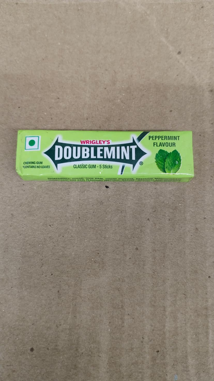 Double mint pepper mint flavour gums