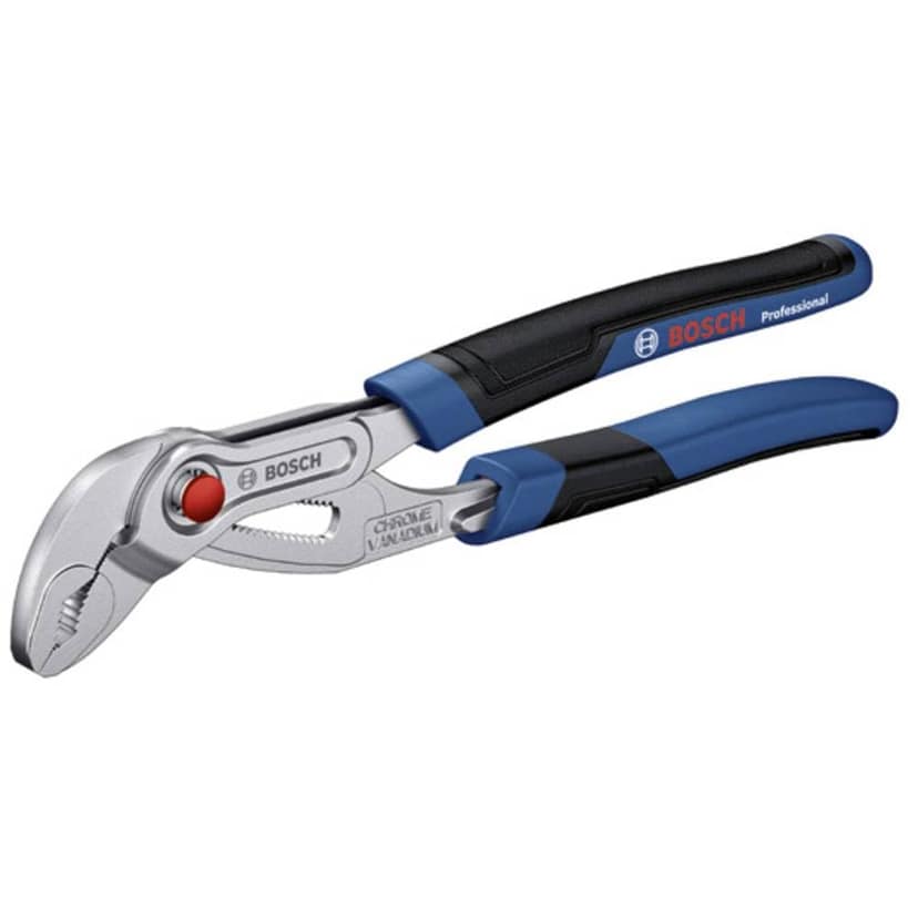 BOSCH 250mm Water Pump Pliers, Rust-Resistant Chrome Vanadium Steel, Durable 2K Soft Grip, Ideal for Gripping & Turning, Suitable for Pipes up to 46mm