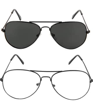 Kanny Devis - Black Pilot Sunglasses ( Pack of 2 )
