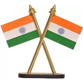 India Double Sided Wind Car Dashboard Flag (Nylon)
