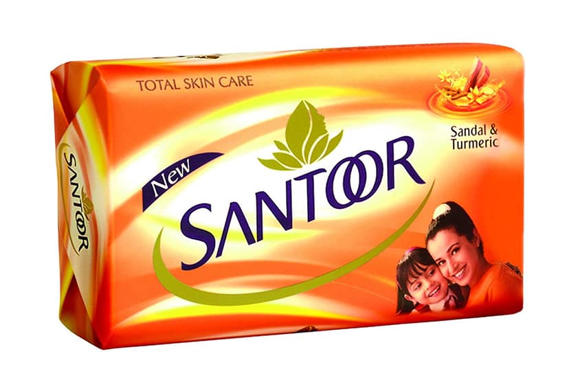 Santoor Sandal and Turmeric Soap, 100 gm