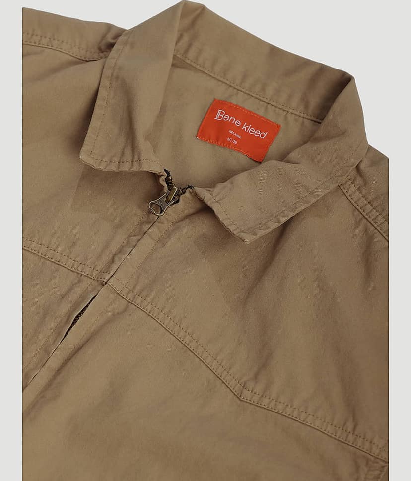 Bene Kleed Cotton Men's Casual Jacket - Khaki ( Pack of 1 ) view 6