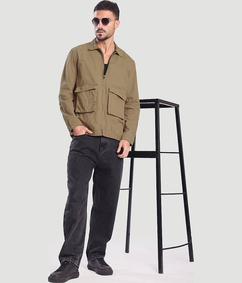Bene Kleed Cotton Men's Casual Jacket - Khaki ( Pack of 1 ) view 7
