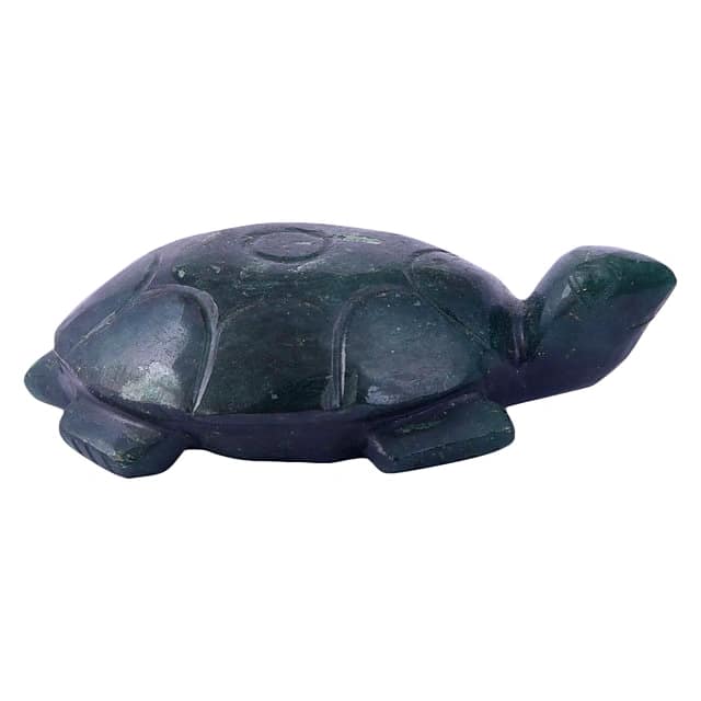 Green Zade Crystal Tortoise for Decorative, Feng Shui and Vastu Best Gift for Career and Good Luck Figurine(KI_78) by Krishna Impex view 2