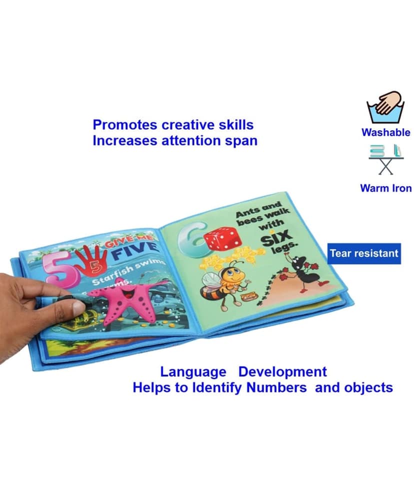 Skyculture Head Start Series - My First Number Book (Fabric Book) [Foam Book] Sunita; A child can recognize and relate the number and quantitative value of number with ease! and Introducing Numbers through soft fabric book view 3