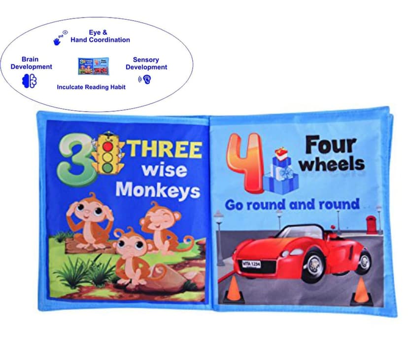 Skyculture Head Start Series - My First Number Book (Fabric Book) [Foam Book] Sunita; A child can recognize and relate the number and quantitative value of number with ease! and Introducing Numbers through soft fabric book view 5
