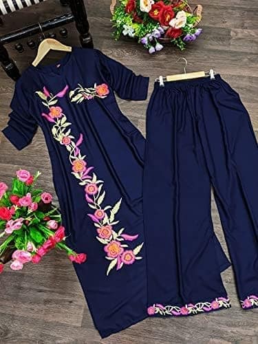 BT WITH BUY & TRY Women's Rayon Kurti Set | Kurti with Palazzo | Kurta Set for Women. view 2