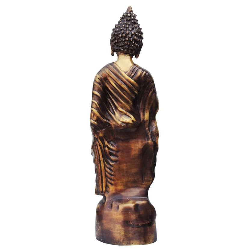 Brass Standing Buddha Decorative Statue - Premium Home Decor, Height : 25 Inch (BSMAS723 A) view 3