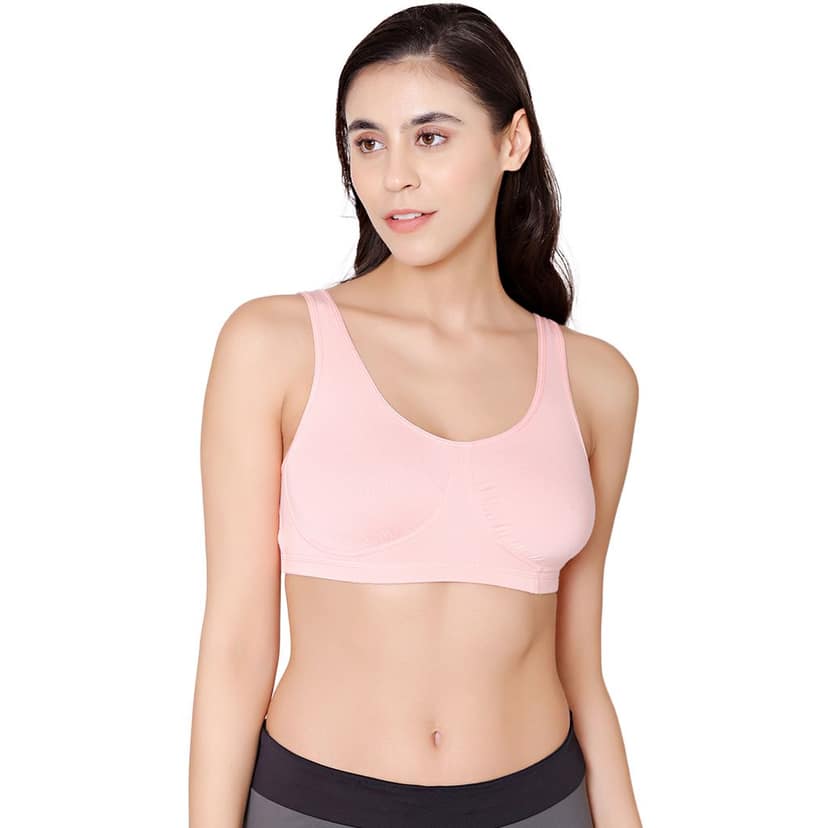 Bodycare modal spandex wirefree broad straps soft cup sleep bra-1625LILAC