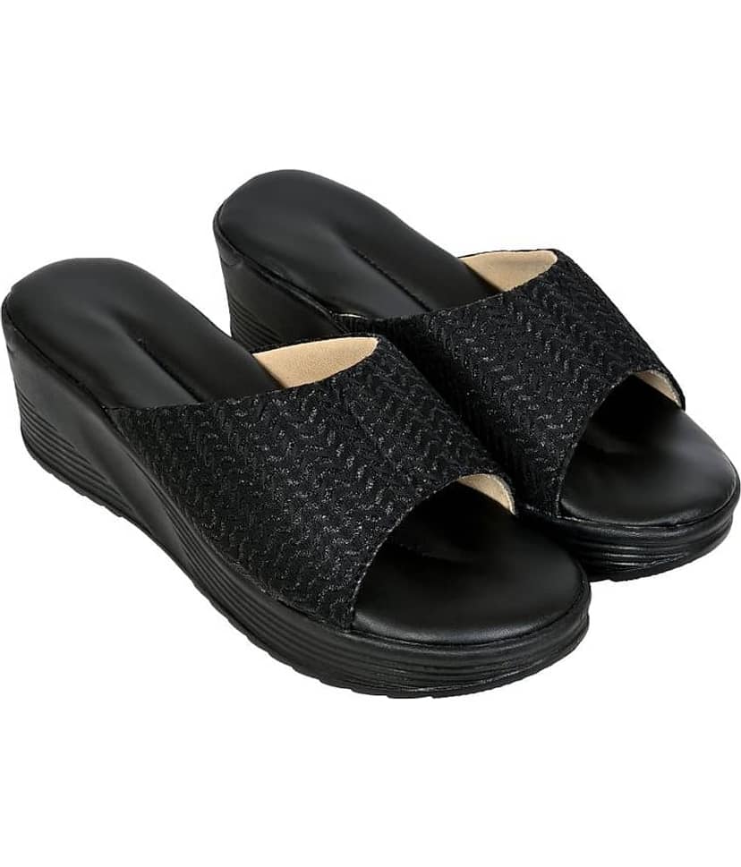 Altek Black Women's Slip On Heels view 2