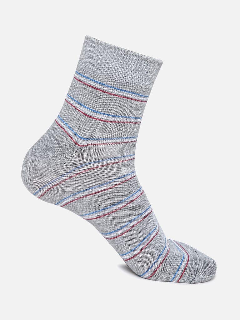 Kolor Fusion Men's Striped Above Ankle Length Long Cotton Socks (Pack of 5) view 7