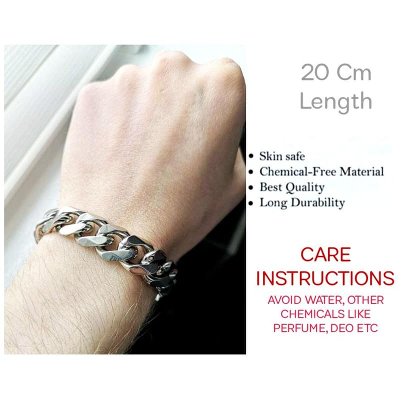 Bracelet Golden & Silver Plated Shining Adjustable 20 cm Length For Boys & Mens Combo (Pack of 2) view 5