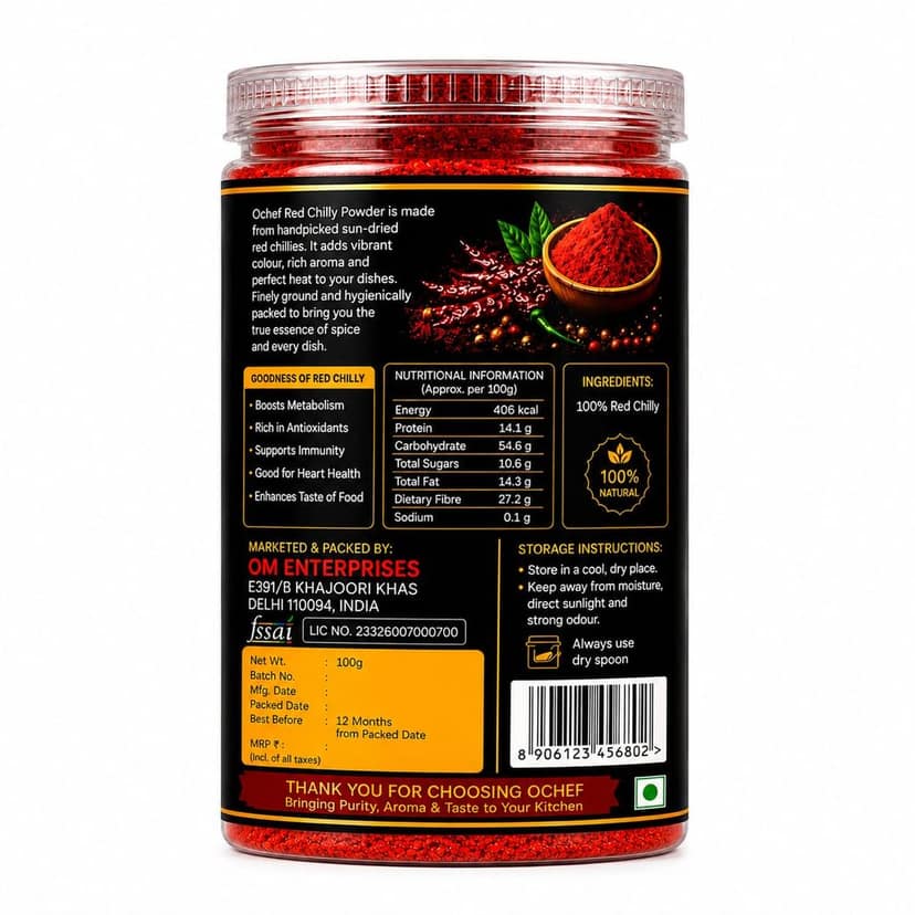 Red chilly powder view 3