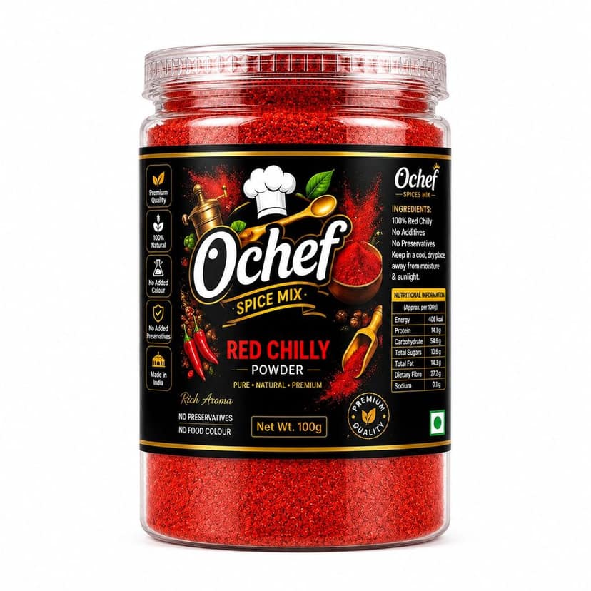 Red chilly powder view 4