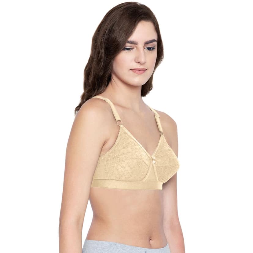 Bodycare 100% Cotton Lightly Padded Non wired Tshirt Bra-Pack of 3 view 5