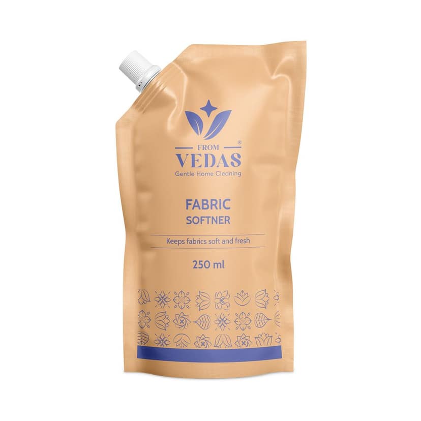FromVedas Natural Fabric Softener | Softer Clothes with its Natural Frangrance | Plant Based, Non-Toxic, Eco-Friendly, Organic, Herbal | Safe for Woolens & Baby Clothes -250ml