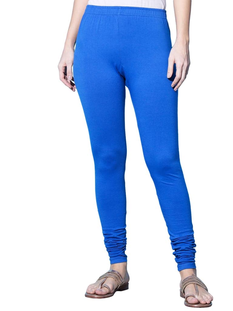 SOFT COLORS Women's Skinny Fit Ethnic Wear Churidar Leggings (Royal Blue) view 8
