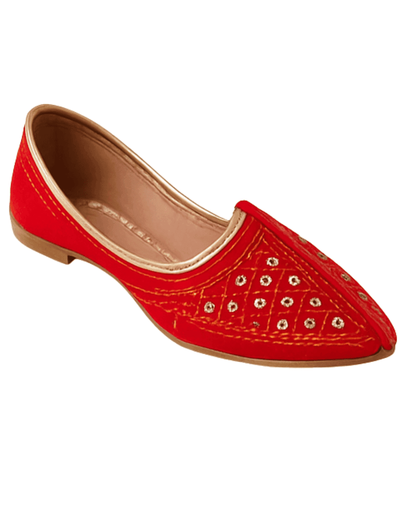 Raj Sakhi Leather Male Juti - Red