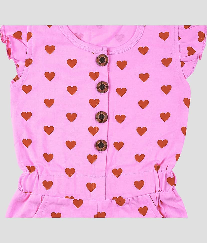 CATCUB Girls Cotton Jumpsuit ( Pack of 1 , Pink ) view 2