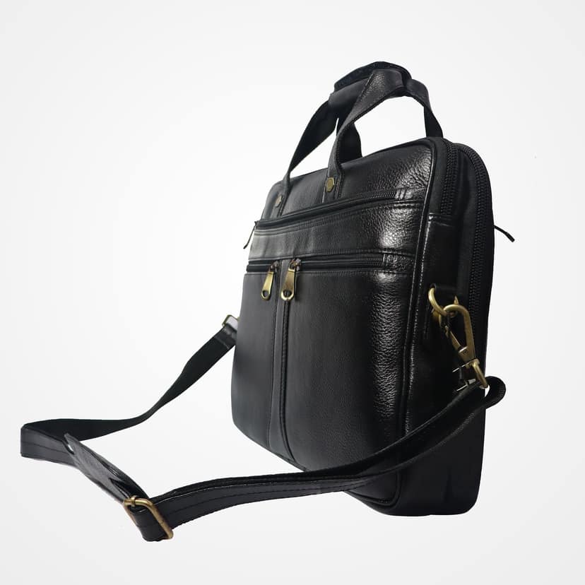 FHS OfficeElite Genuine Leather Laptop Briefcase: Where Professionalism Meets Style view 5