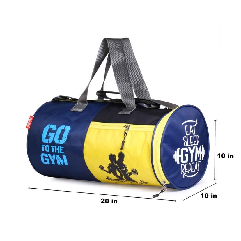Yellow and Blue Gym Bag view 3