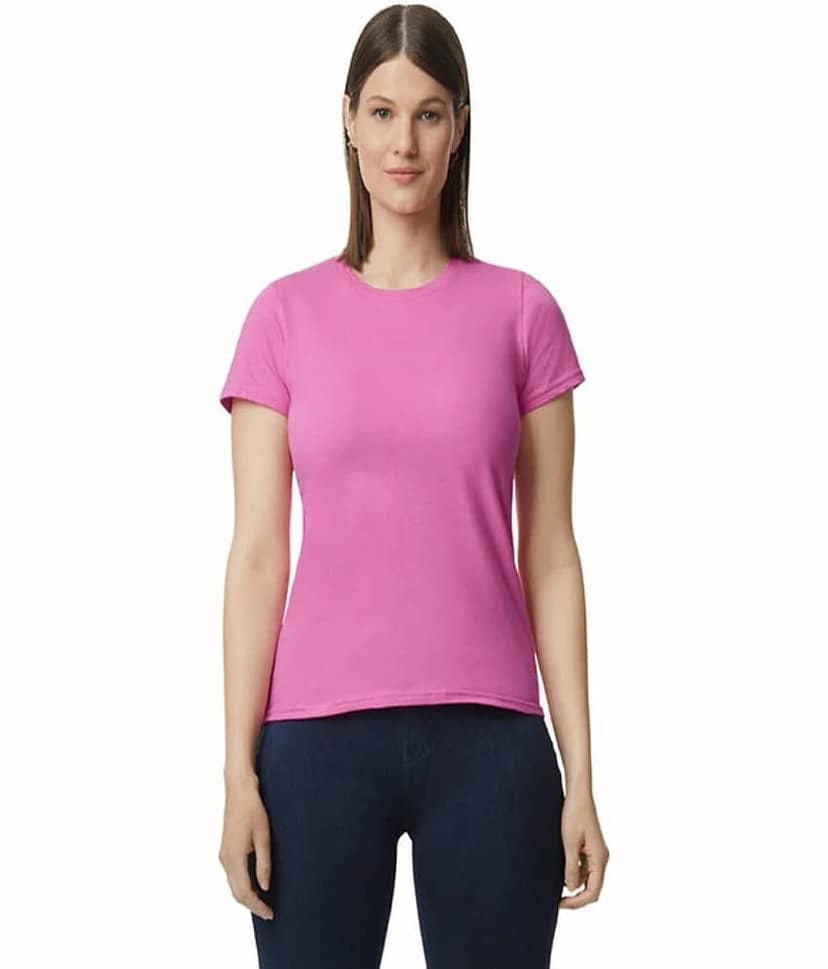 Gildan Women Cotton Solid Regular Fit Round Neck T-Shirt ( Multicolor 1 )