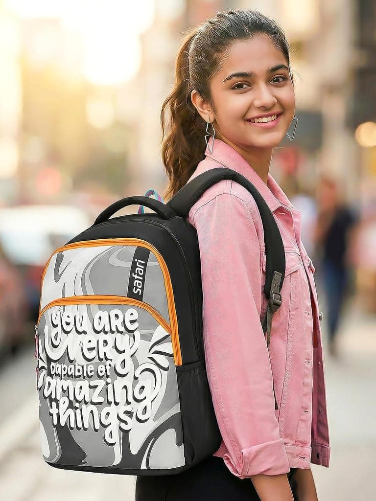 Thrive School Bag For Girls, Capacity - 36L, 2 Compartments Backpack For kids view 2