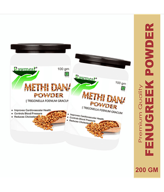 Rawmest Fenugreek Seeds, Methi Seeds, Methi Powder 200 Gm Pack of 2