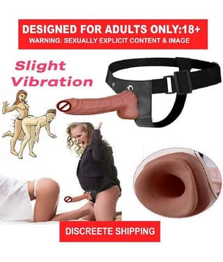 Naughty World 7 Inch Chocolate Strap On Artificial Solid Penis Dildo With Belt Sex Toy For Women