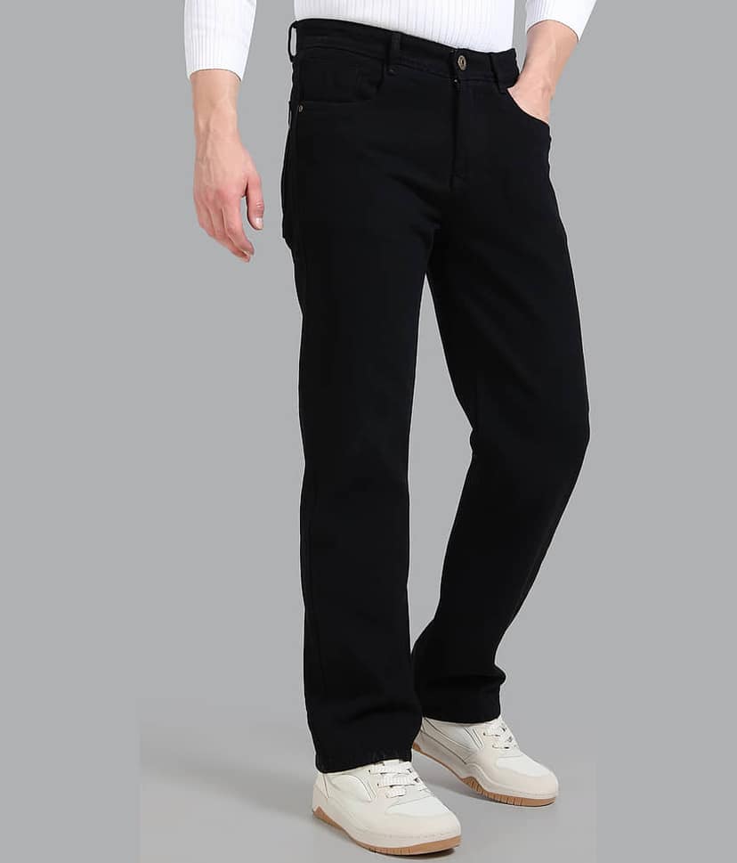 Paul Street Relaxed Clean Look Men's Jeans - Black ( Pack of 1 ) view 3