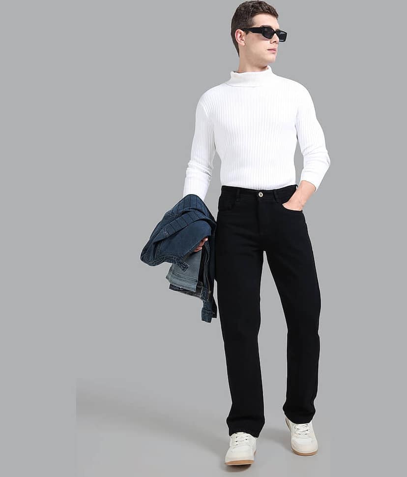 Paul Street Relaxed Clean Look Men's Jeans - Black ( Pack of 1 ) view 6