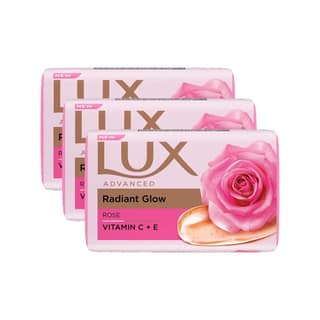 Lux Rose & Vitamin E Soap Bar, For Soft Glowing Skin With 7 Beauty Ingredients, 150 G (Pack Of 3)
