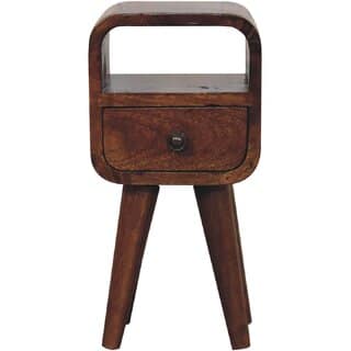 Extra Mini Chestnut Curve Open Slot Bedside