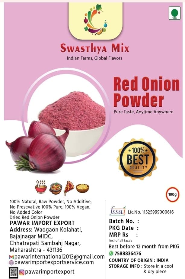 Pure Red Onion Powder - Best Quality for Enhanced Flavor, Anytime Anywhere view 4