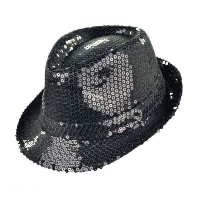Sequin Light Up Hat Black - 1PC view 2