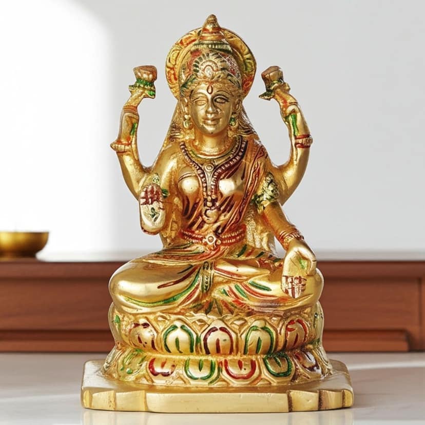 Brass Showpiece Laxmi Colored (BSMAS1065 L)