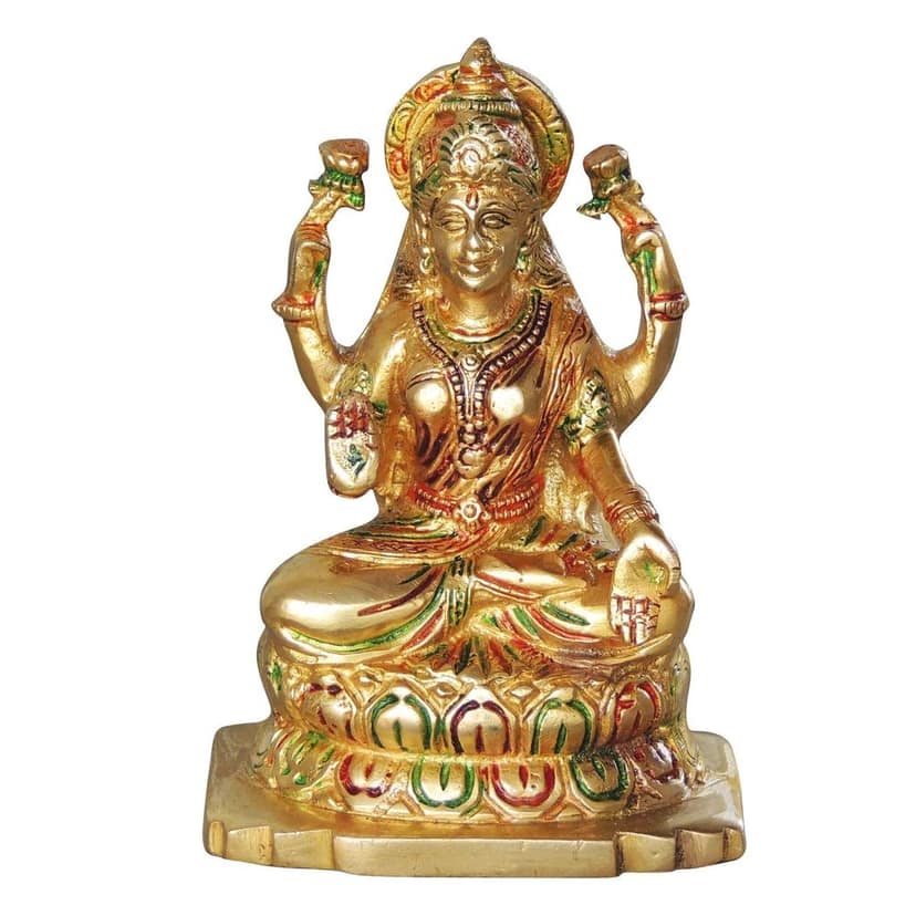 Brass Showpiece Laxmi Colored (BSMAS1065 L) view 2