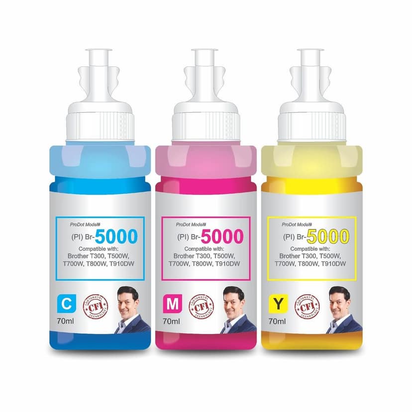 ProDot Br B5000/B6000 Inkjet Ink Refill Compatible with Brother DCP- T300, T310, T500W, T510W, T700W, T710W, T800W, T810W, MFC-T910DW, T4000DW, T4500DW Ink Tank Printers