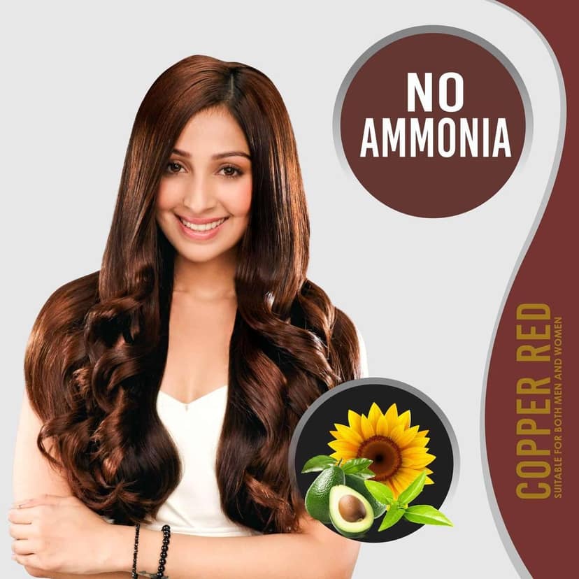 Kaveri Crme Hair Color Professional-grade Ammonia-free Damage Free Hair Colour for Women | PPD Free Organic Hair Colour with 100% Grey Coverage, Long Lasting Conditioning Hair Colo (pack of 2 Copper Red) view 3